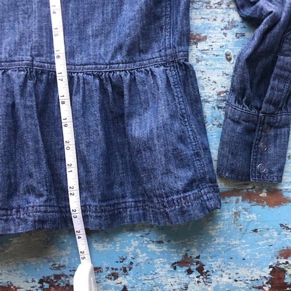 LUCKY BRAND True Indigo Denim Western Snap Shirt Size 2 EUC - Picture 14 of 14